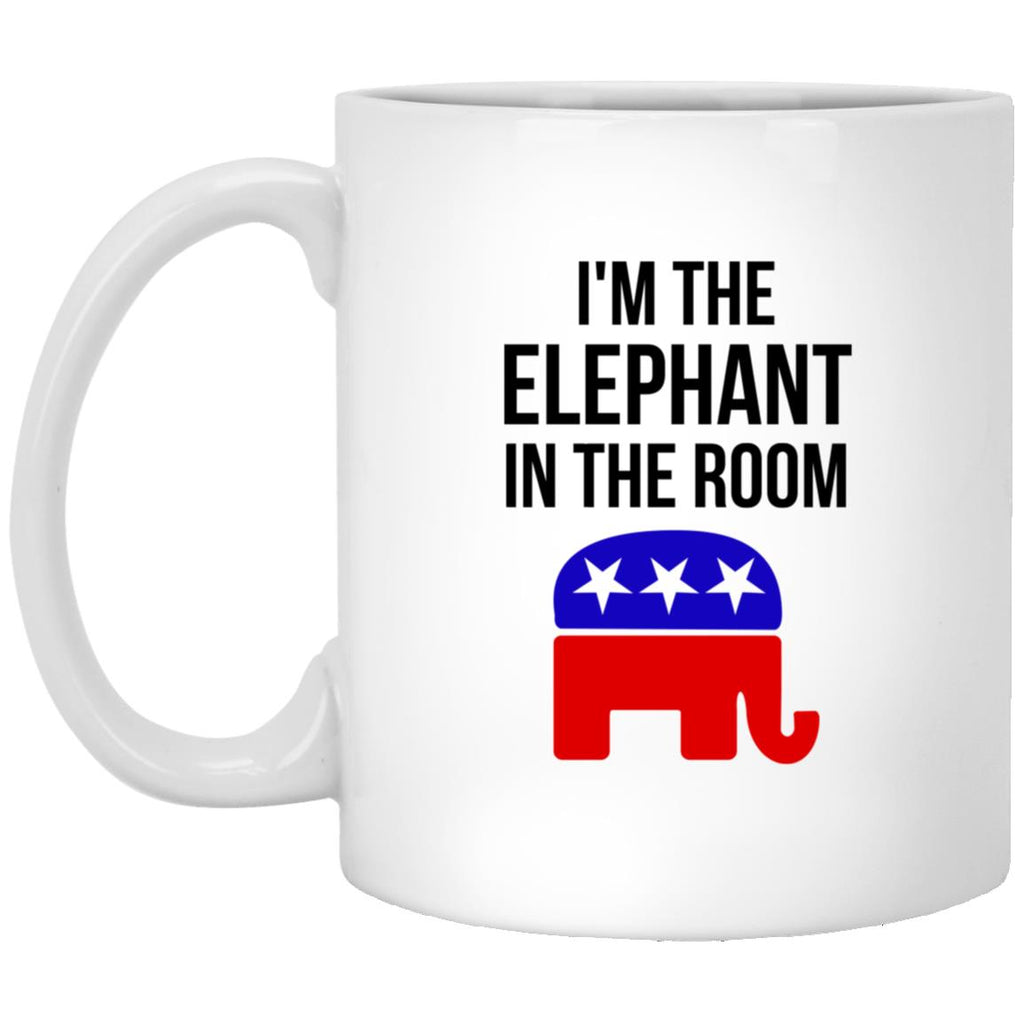 ODDITEES Republican Political Mug Im The Elephant In The Room Coffee Cup 11oz White XP8434