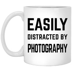 Funny Photographer Mug Easily Distracted By Photography Coffee Cup 11oz White XP8434