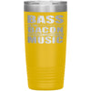 Funny Bacon Tumbler Bass is The Bacon of Music 20oz Stainless Steel Tumbler
