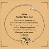 To My Sister In Law Long Distance Relationship Gifts, Distance may separate us, Appreciation Thank You Sunflower Bracelet for Sister In Law