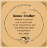 Sunflower Bracelet - Bonus-Brother Gift Believe in Yourself Inspirational Graduation Jewelry for Men Personalized with Love from Sister