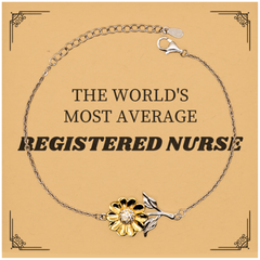 Registered Nurse Sunflower Bracelet - Confidence and Inspiration for Nursing Professionals, Ideal Gift for Graduation, Birthday, and Holidays