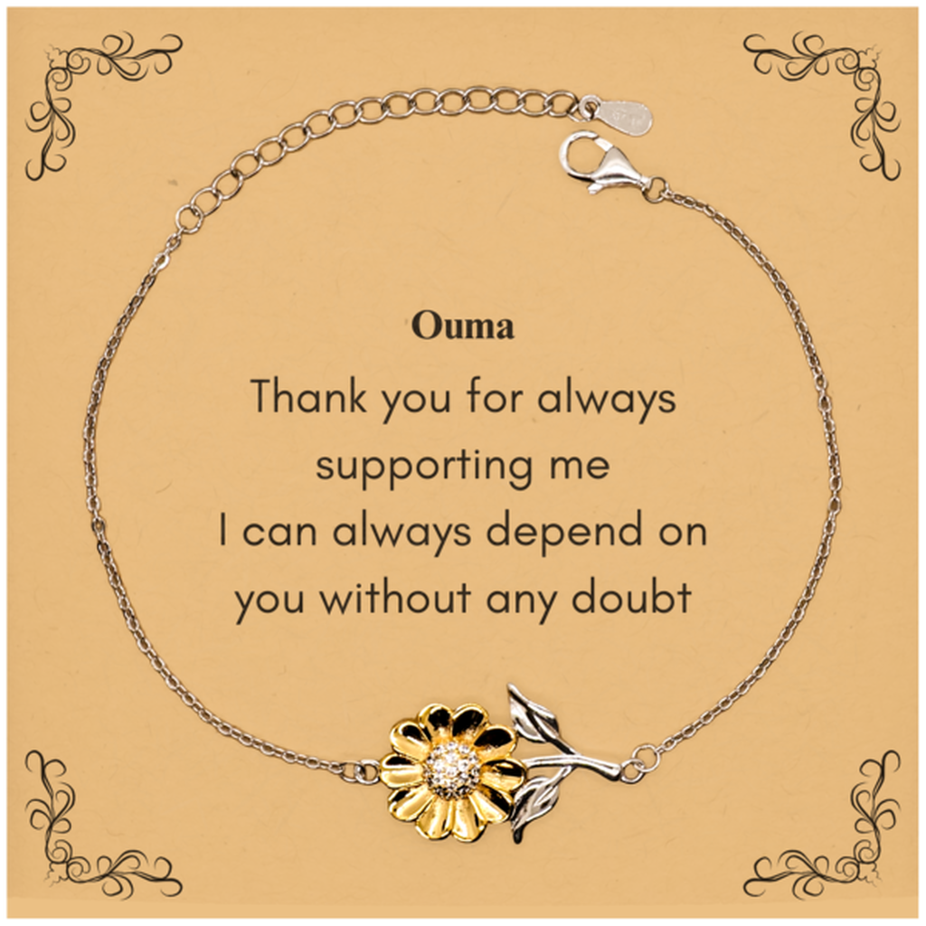 Ouma Sunflower Bracelet - A Perfect Thank You Gift for Her, Unique and Inspirational Jewelry for Mothers Day, Christmas, Birthday