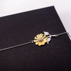 Sunflower Bracelet Porter Inspirational Engraved Jewelry for Birthday and Graduation Gifts