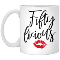 50th Birthday Mug For Her Fiftylicious 11oz White Coffee Cup XP8434