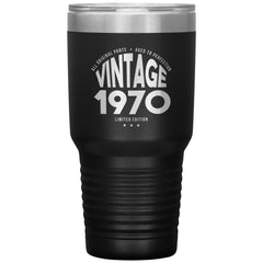 50th Birthday Tumbler for Mom Dad Grandma Grandpa Vintage 1970 Laser Etched 30oz Stainless Steel Tumbler