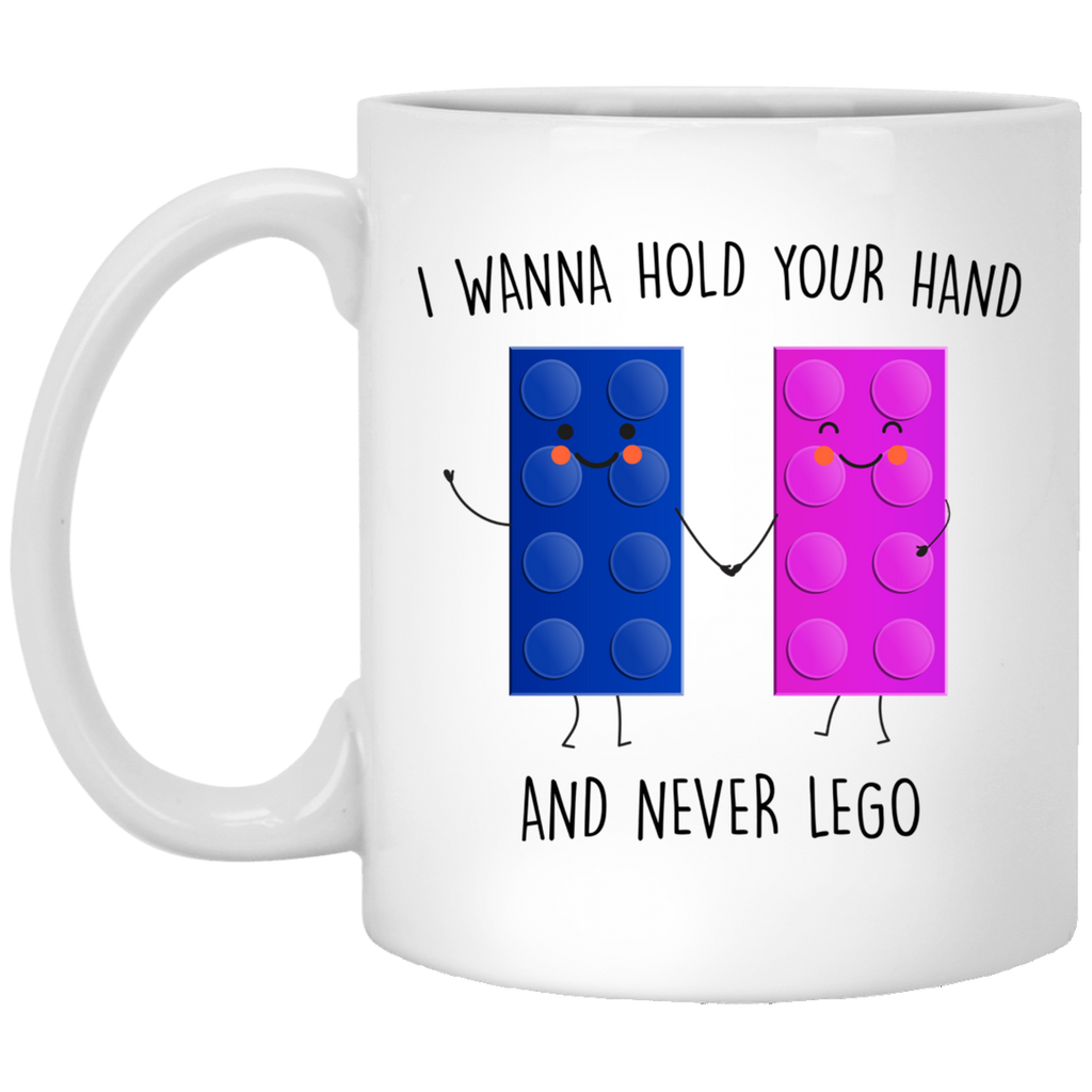 Cute Relationship Couple Pun Mug I Wanna Hold Your Hand And Never Let Go Coffee Cup 11oz White XP8434