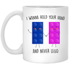 Cute Relationship Couple Pun Mug I Wanna Hold Your Hand And Never Let Go Coffee Cup 11oz White XP8434
