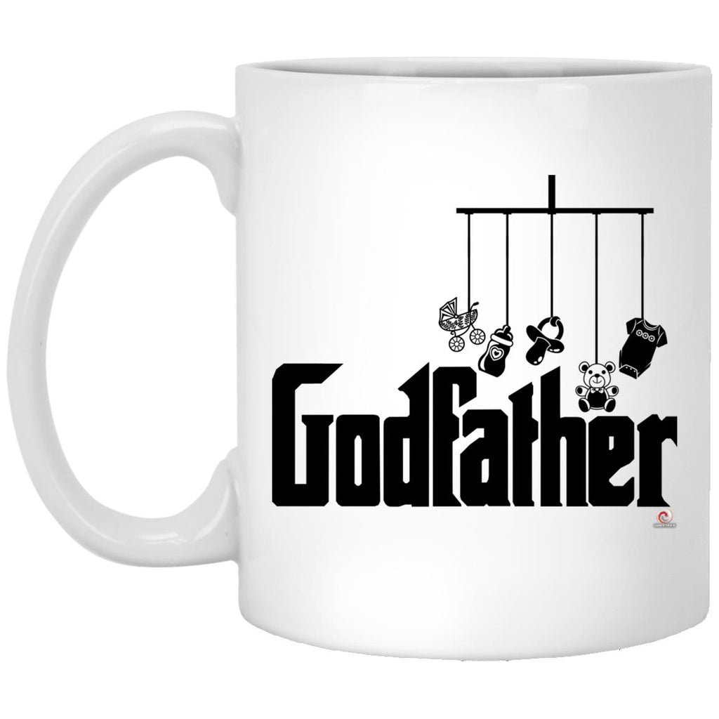 ODDITEES Funny Godfather Mug Baby Baptism Christening Coffee Cup 11oz White XP8434