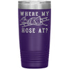 Funny Firefighter Travel Mug Where My Hose At Laser Etched 20oz Stainless Steel Tumbler