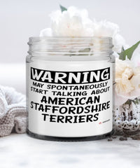 American Staffordshire Terrier Candle May Spontaneously Start Talking About American Staffordshire Terrier 9oz Vanilla Scented Candles Soy Wax