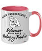 Biology Teacher Mug Never Underestimate A Woman Who Is Also A Biology Teacher Coffee Cup Two Tone Pink 11oz