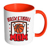 Basketball Mom Mug White 11oz Accent Coffee Mugs