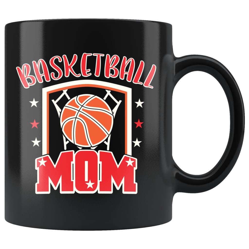 Basketball Mug Basketball Mom 11oz Black Coffee Mugs