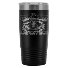 Bowling Insulated Coffee Travel Mug Balls On Fire 20oz Stainless Steel Tumbler