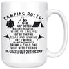 Campers Mug Camping Rules 15oz White Coffee Mugs