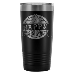 Camping Tent Travel Mug Happy Camper 20oz Stainless Steel Tumbler
