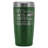 Cat Travel Mug I Follow The Three C's Cats Coffee 20oz Stainless Steel Tumbler