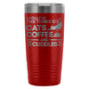 Cat Travel Mug I Follow The Three C's Cats Coffee 20oz Stainless Steel Tumbler