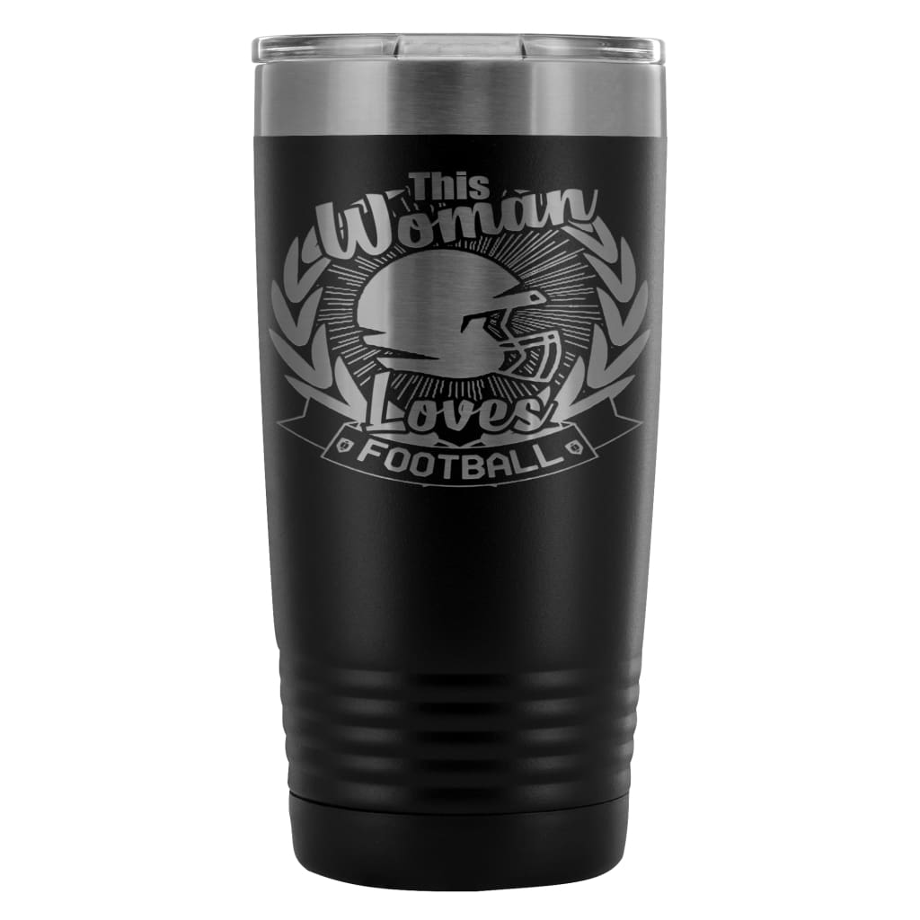 Coffee Travel Mug This Woman Loves Football 20oz Stainless Steel Tumbler