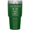 Cute Tumbler For Mom Dad Husband Wife I Love You More The End I Win Laser Etched 30oz Stainless Steel Tumbler