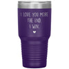 Cute Tumbler For Mom Dad Husband Wife I Love You More The End I Win Laser Etched 30oz Stainless Steel Tumbler