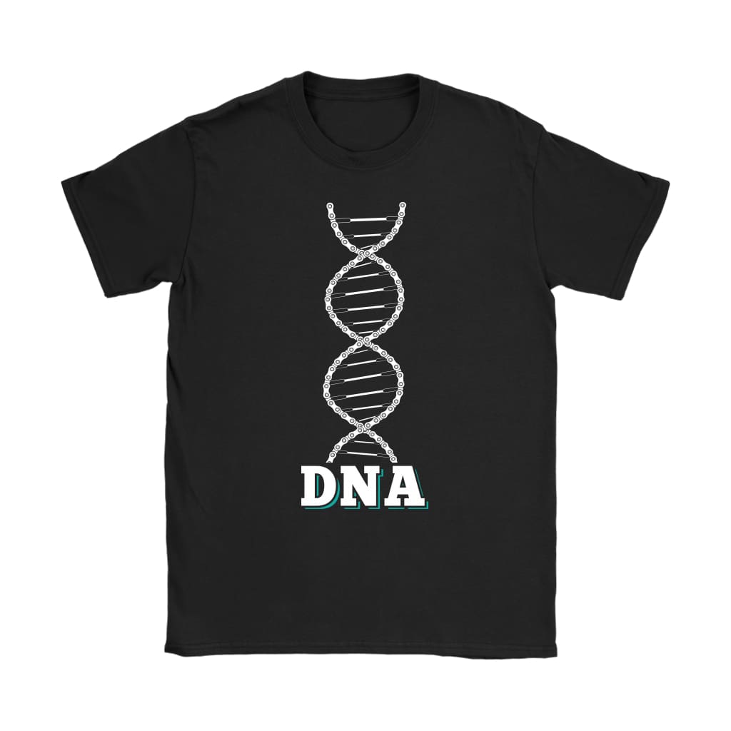 Cycling Cyclist Biker Shirt DNA Gildan Womens T-Shirt