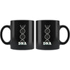 Cycling Mug Bicycle Chain DNA 11oz Black Coffee Mugs