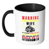 Firefighter Mug Warning Firefighters Wife White 11oz Accent Coffee Mugs