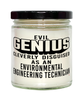 Funny Environmental Engineering Technician Candle Evil Genius Cleverly Disguised As An Environmental Engineering Technician 9oz Vanilla Scented Candles Soy Wax
