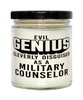 Funny Military Counselor Candle Evil Genius Cleverly Disguised As A Military Counselor 9oz Vanilla Scented Candles Soy Wax