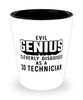 Funny 3D Technician Shot Glass Evil Genius Cleverly Disguised As A 3D Technician