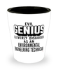 Funny Environmental Engineering Technician Shot Glass Evil Genius Cleverly Disguised As An Environmental Engineering Technician