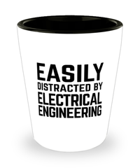 Funny Electrical Engineer Shot Glass Easily Distracted By Electrical Engineering