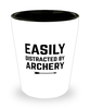Funny Archery Shot Glass Easily Distracted By Archery