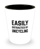 Funny Unicycling Shot Glass Easily Distracted By Unicycling