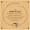 To My Sister In Law Sunflower Bracelet, I am always right there in your heart, Inspirational Gifts For Sister In Law, Reminder Birthday Christmas Unique Gifts For Sister In Law