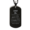 Aunt Black Dog Tag, Live the life you've always imagined, Inspirational Gifts For Aunt, Birthday Christmas Motivational Gifts For Aunt