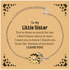 To My Little Sister Gifts, I thank you from the bottom of my heart, Thank You Sunflower Bracelet For Little Sister, Birthday Christmas Cute Little Sister Gifts