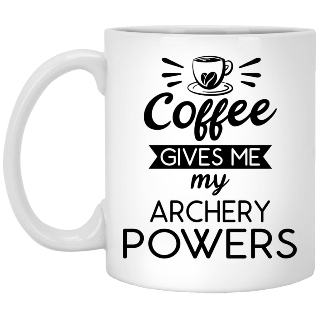 Funny Archer Mug Gift Coffee Gives Me My Archery Powers Coffee Cup 11oz White XP8434