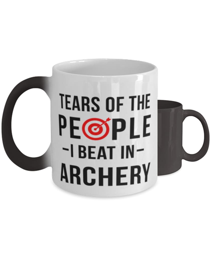 Funny Archer Mug Tears Of The People I Beat In Archery Coffee Mug Color Changing 11oz