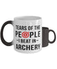 Funny Archer Mug Tears Of The People I Beat In Archery Coffee Mug Color Changing 11oz