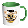 Funny Beer Mug This Guy Needs A Beer White 11oz Accent Coffee Mugs