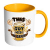 Funny Beer Mug This Guy Needs A Beer White 11oz Accent Coffee Mugs