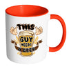 Funny Beer Mug This Guy Needs A Beer White 11oz Accent Coffee Mugs