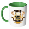 Funny Beer Mug This Guy Needs A Beer White 11oz Accent Coffee Mugs