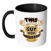 Funny Beer Mug This Guy Needs A Beer White 11oz Accent Coffee Mugs
