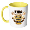 Funny Beer Mug This Guy Needs A Beer White 11oz Accent Coffee Mugs