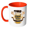 Funny Beer Mug This Guy Needs A Beer White 11oz Accent Coffee Mugs