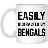 Funny Bengal Cat Mug Gift Easily Distracted By Bengals Coffee Cup 11oz White XP8434